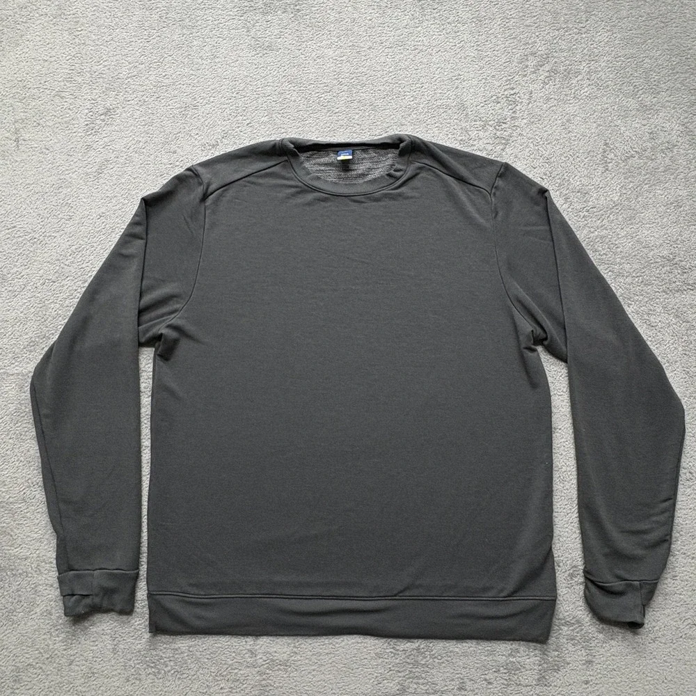 Old‎ Navy Sweater Mens Large Gray Live-In French Terry Pullover Crewneck